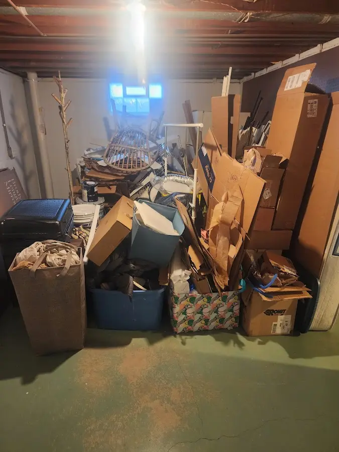 Roll-off dumpster container at job site for 2 Yard Dumpster Rental in Galax